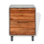 vidaXL Mesita de noche de hormigón y madera maciza acacia 40x30x50 cm vidaXL Mesita de noche de hormigón y madera maciza acacia 40x30x50 cm