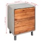 vidaXL Mesita de noche de hormigón y madera maciza acacia 40x30x50 cm vidaXL Mesita de noche de hormigón y madera maciza acacia 40x30x50 cm