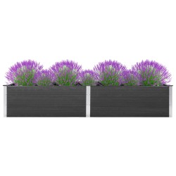 vidaXL Arriate de WPC gris 200x100x54 cm