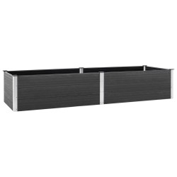 vidaXL Arriate de WPC gris 200x100x54 cm