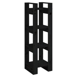 vidaXL Estantería/divisor de espacios madera pino negro 41x35x125 cm