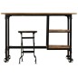 vidaXL Escritorio y taburete plegable madera maciza mango 115x50x76 vidaXL Escritorio y taburete plegable madera maciza mango 115x50x76