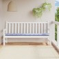 vidaXL Cojín de banco de jardín tela a rayas azul y blanco 200x50x3 cm vidaXL Cojín de banco de jardín tela a rayas azul y blanco 200x50x3 cm