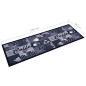 vidaXL Alfombra de cocina lavable Coffee azul 60x180 cm