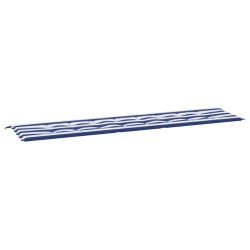 vidaXL Cojín de banco de jardín tela a rayas azul y blanco 200x50x3 cm