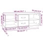 vidaXL Mueble de TV de madera maciza de pino blanco 100x34x40 cm