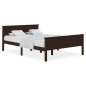 vidaXL Estructura de cama madera maciza pino marrón oscuro 160x200 cm vidaXL Estructura de cama madera maciza pino marrón oscuro 160x200 cm