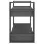 vidaXL Estantería/divisor de espacios madera pino gris 80x35x56,5 cm