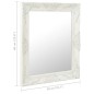 vidaXL Espejo de pared estilo barroco blanco 50x60 cm vidaXL Espejo de pared estilo barroco blanco 50x60 cm