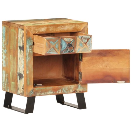 vidaXL Mesita de noche de madera maciza reciclada 40x30x50 cm
