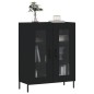 vidaXL Aparador de madera de ingeniería negro 69,5x34x90 cm vidaXL Aparador de madera de ingeniería negro 69,5x34x90 cm