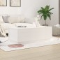 vidaXL Mesa de centro de madera maciza de pino blanco 100x50x35 cm vidaXL Mesa de centro de madera maciza de pino blanco 100x50x35 cm