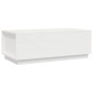 vidaXL Mesa de centro de madera maciza de pino blanco 100x50x35 cm vidaXL Mesa de centro de madera maciza de pino blanco 100x50x35 cm
