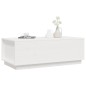 vidaXL Mesa de centro de madera maciza de pino blanco 100x50x35 cm vidaXL Mesa de centro de madera maciza de pino blanco 100x50x35 cm