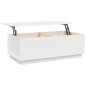 vidaXL Mesa de centro de madera maciza de pino blanco 100x50x35 cm vidaXL Mesa de centro de madera maciza de pino blanco 100x50x35 cm