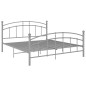 vidaXL Estructura de cama de metal gris 140x200 cm