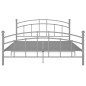 vidaXL Estructura de cama de metal gris 140x200 cm