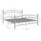 vidaXL Estructura de cama de metal gris 140x200 cm