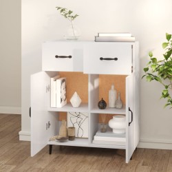 vidaXL Aparador de madera de ingeniería blanco 69,5x34x90 cm