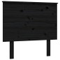 vidaXL Estructura de cama con cabecero madera maciza negro 100x200 cm vidaXL Estructura de cama con cabecero madera maciza negro 100x200 cm