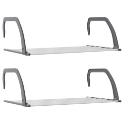 vidaXL Tendederos de ropa 2 unidades aluminio 53x33x18 cm