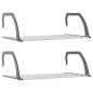 vidaXL Tendederos de ropa 2 unidades aluminio 53x33x18 cm vidaXL Tendederos de ropa 2 unidades aluminio 53x33x18 cm