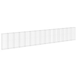 vidaXL Muro de gaviones con cubiertas acero galvanizado 900x30x150 cm