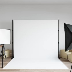 vidaXL Soporte de telón de fondo acero negro 254x243 cm