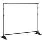 vidaXL Soporte de telón de fondo acero negro 254x243 cm vidaXL Soporte de telón de fondo acero negro 254x243 cm