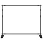 vidaXL Soporte de telón de fondo acero negro 254x243 cm vidaXL Soporte de telón de fondo acero negro 254x243 cm