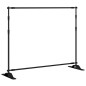 vidaXL Soporte de telón de fondo acero negro 254x243 cm vidaXL Soporte de telón de fondo acero negro 254x243 cm