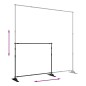 vidaXL Soporte de telón de fondo acero negro 254x243 cm vidaXL Soporte de telón de fondo acero negro 254x243 cm