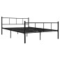 vidaXL Estructura de cama de metal negro 160x200 cm