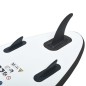 vidaXL Juego de tabla de paddle surf hinchable blanco y negro vidaXL Juego de tabla de paddle surf hinchable blanco y negro