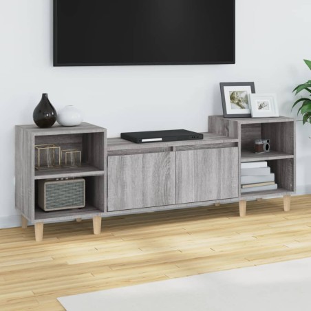 vidaXL Mueble para TV madera contrachapada gris Sonoma 160x35x55 cm