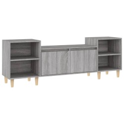 vidaXL Mueble para TV madera contrachapada gris Sonoma 160x35x55 cm