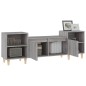 vidaXL Mueble para TV madera contrachapada gris Sonoma 160x35x55 cm