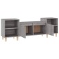 vidaXL Mueble para TV madera contrachapada gris Sonoma 160x35x55 cm