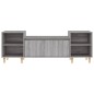 vidaXL Mueble para TV madera contrachapada gris Sonoma 160x35x55 cm