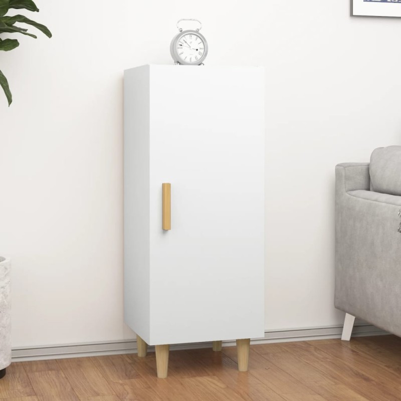 vidaXL Aparador de madera contrachapada blanco 34,5x34x90 cm vidaXL Aparador de madera contrachapada blanco 34,5x34x90 cm