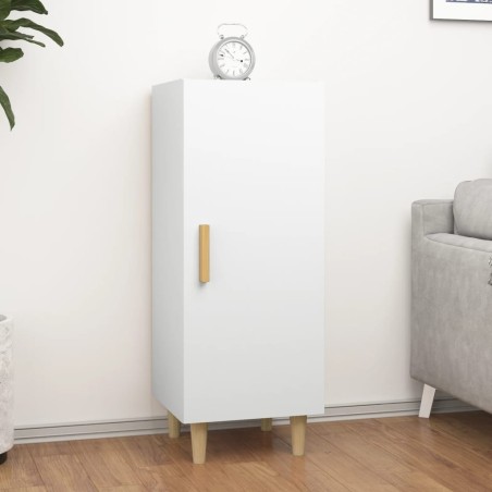 vidaXL Aparador de madera contrachapada blanco 34,5x34x90 cm