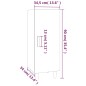 vidaXL Aparador de madera contrachapada blanco 34,5x34x90 cm vidaXL Aparador de madera contrachapada blanco 34,5x34x90 cm
