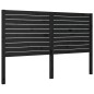 vidaXL Cabecero de cama madera maciza de pino negro 126x4x100 cm vidaXL Cabecero de cama madera maciza de pino negro 126x4x100 cm