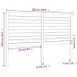 vidaXL Cabecero de cama madera maciza de pino negro 126x4x100 cm vidaXL Cabecero de cama madera maciza de pino negro 126x4x100 cm