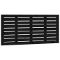 vidaXL Cabecero de cama de pared madera maciza pino negro 146x3x63 cm vidaXL Cabecero de cama de pared madera maciza pino negro 146x3x63 cm