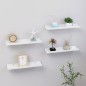 vidaXL Estantes de pared 4 unidades blanco brillo 40x9x3 cm vidaXL Estantes de pared 4 unidades blanco brillo 40x9x3 cm
