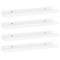 vidaXL Estantes de pared 4 unidades blanco brillo 40x9x3 cm vidaXL Estantes de pared 4 unidades blanco brillo 40x9x3 cm