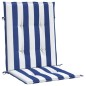 vidaXL Cojines silla de respaldo bajo 2 uds tela a rayas azul y blanco vidaXL Cojines silla de respaldo bajo 2 uds tela a rayas azul y blanco