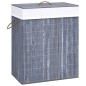 vidaXL Cesta para la ropa sucia de bambú de una sección gris 83 l vidaXL Cesta para la ropa sucia de bambú de una sección gris 83 l