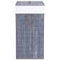 vidaXL Cesta para la ropa sucia de bambú de una sección gris 83 l vidaXL Cesta para la ropa sucia de bambú de una sección gris 83 l